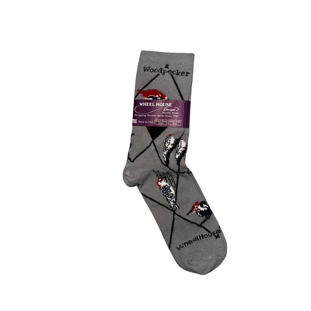 New with tags Wheel House Designs Woodpecker Novelty Socks Made in USA